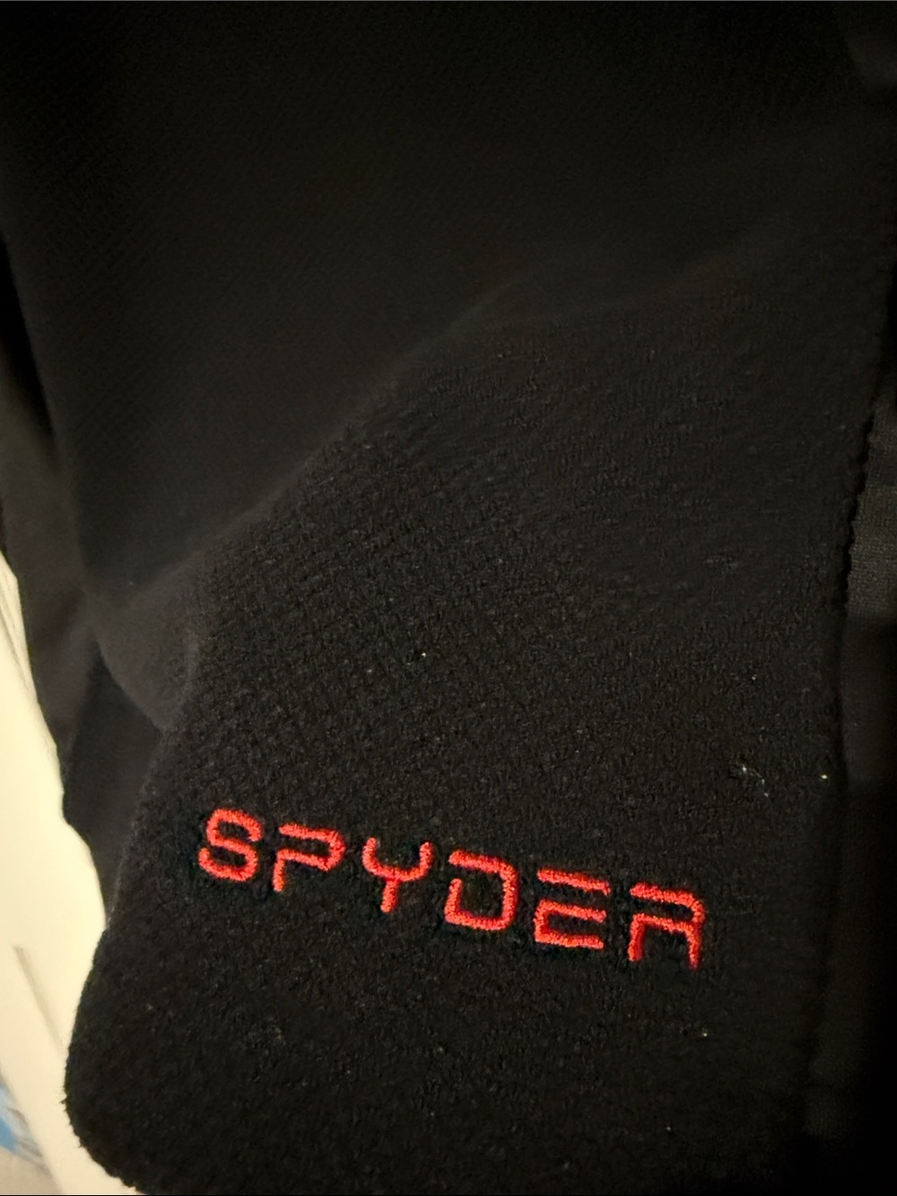 Spyder Men's Black Quarter-Zip Pullover with Red Accents - Picture 5 of 9